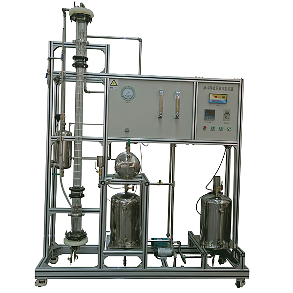 筛板萃取塔传质效率实训台(图1) 筛板萃取塔传质效率实验台,变频器调动速度系统实验装置